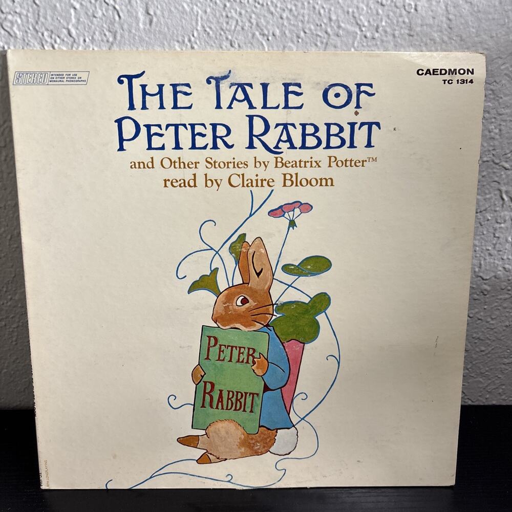 Tale Of Peter Rabbit & Other Stories Vinyl Record Claire Bloom Caedmon TC 1314